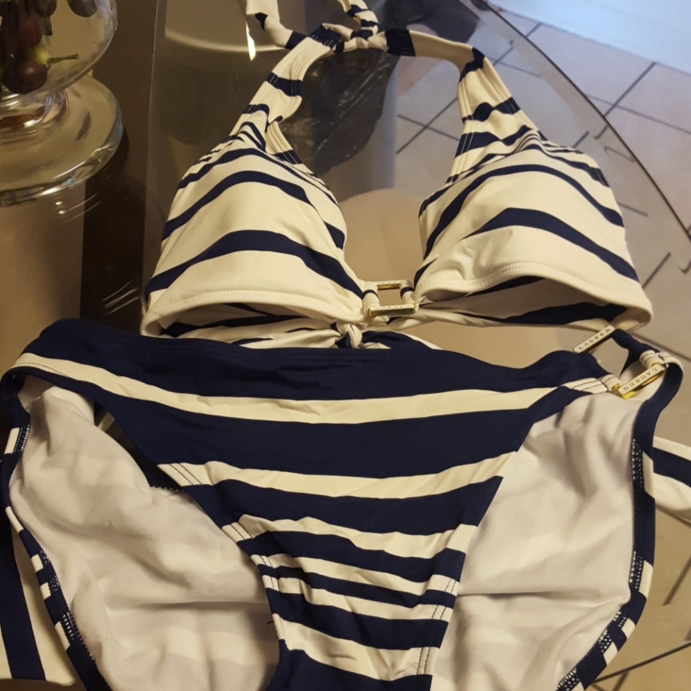 Ralph Lauren navy and white swimsuit